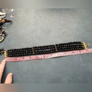 Black Lucite Necklace